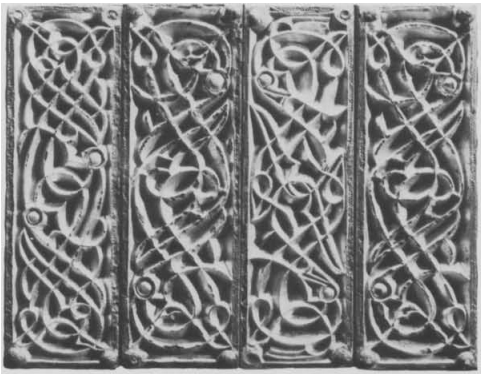Detail zdobení uzdečky z hrobu Vendel XII.